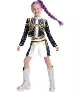 Kids Girls KPop Demon Hunters Costume Rumi Zoey Cosplay Fancy Dress Wigs... - $69.00 CAD
