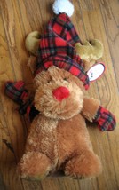 Holiday Plush Moose with tags is 17" tall made by Best Made Toys - $12.65