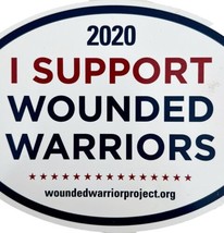 I Support Wounded Warriors Project Magnet Oval Military Veterans 2020 E55 - £15.03 GBP