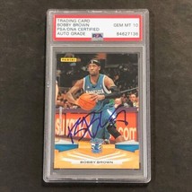2008-09 Panini #211 BOBBY BROWN Signed Card AUTO 10 PSA Slabbed Hornets - $59.99