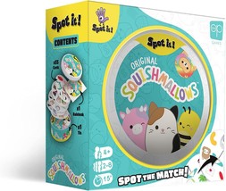 Spot It Squishmallows Fun Card Game for Kids and Adults Featuring Mila The Eleph - £27.60 GBP
