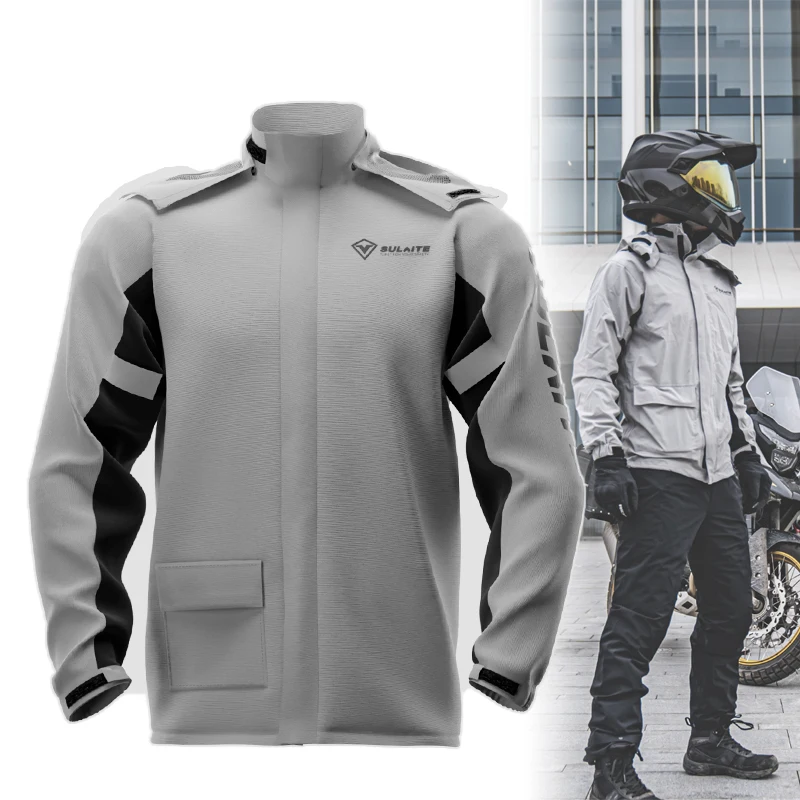 SULAITE Waterproof Motorcycle Raincoat Suit Men Outdoor Rainwear Women Jumpsuit - £49.36 GBP+