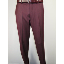 Mens Three Piece Suit Vested VITALI Soft Fabric With Sheen M3090 Burgundy 3Piece image 11