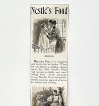 1895 Nestle&#39;s Food Tuberculosis Victorian Ephemera Advertisement 14.5 x 2.5 - £8.58 GBP