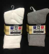 New Men&#39;s Crew Socks Sport Casual, 3 Colors, Sock Size 10-13, 6 Pairs - $6.51 CAD