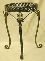Ornate Metal Plant Stand 1 Tier Flower Pot Holder Home Garden Patio Decor - $922.49 MXN
