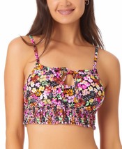 MSRP $20 California Waves Juniors&#39; Printed Longline Bikini Top Size Small - £7.97 GBP