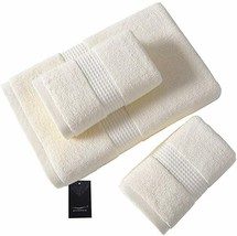 Bath Hand Towel Sets - 100% Cotton Premium Quality 1 Bath &amp; 2 Hand Towels Set - £27.68 GBP