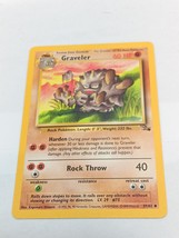 GRAVELER Fossil Set 37/62 Uncommon Pokemon Card Unlimited Edition Vintag... - $3.49