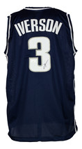 Allen Iverson Georgetown Signed Custom Blue The Answer Basketball Jersey JSA ITP - £193.83 GBP
