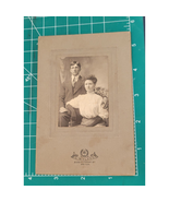 Antique Victorian Cabinet Card Photo Couple Philadelphia C Myland - £11.02 GBP