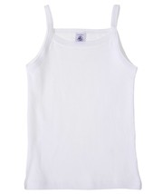 PETIT BATEAU Girls Underwear-Undershirt 1 PK. Solid White Sizes 2-18 Sty... - $22.99