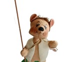 Vintage AnnaLee 8&quot; Fisherman Mouse w Pole &amp; Basket - $10.64