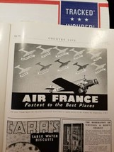 1935 Vintage Air France print ad Paris Geneva Cannes Rome Madrid Vienna ... - $4.95
