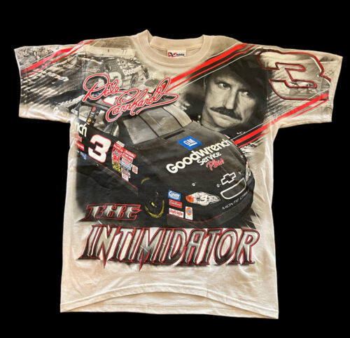 Primary image for Dale Earnhardt Vintage 90s All Over Print Shirt Chase Authentic Chevy Goodwrench