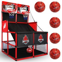 Indoor Basketball Game - Double Shot Basketball Arcade  Indoor Basketball Hoop F - £101.51 GBP