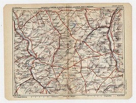 1930 Original Vintage Map Of Vicinity Of Commercy SAINT-MIHIEL Lorraine / France - £21.37 GBP