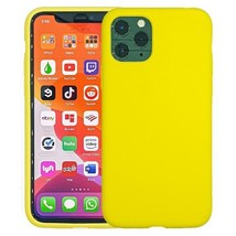 Liquid Silicone Gel Rubber Shockproof Case for iPhone 11 Pro Max 6.5&quot; YELLOW - £6.12 GBP