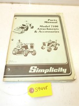 1985 Simplicity Model 7100 Attachments &amp; Accesories Parts Manual - 97 pgs - £27.85 GBP