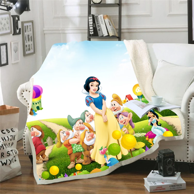 Disney Snow White Cartoon Blankets Holiday Blanket Thin Quilt Girls Boy&#39;... - £28.36 GBP+