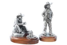 Kenneth Wyatt (1930-2021) &quot;Texican&quot; and &quot;Arbuckle&quot; Polished pewter Sculp... - £426.33 GBP