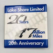 Vintage 1995 Lake Shore Limited 20th Anniversary 17 Million Miles Square... - £7.46 GBP