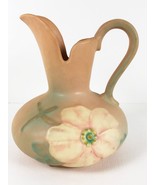 Vintage Weller Matte Pottery Dogwood Flower Ewer Vase Pitcher Peach Pink... - £25.53 GBP