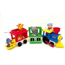 2001 Fisher Price Little People Musical Safari Zoo Train #77948 With Animals - $38.20