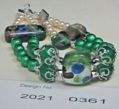 Emerald  Gemstone 2 stand Bracelet-Facilitate-domestic bliss, # 361 - £12.21 GBP