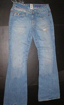 New Womens True Religion Joey Jeans 29 Distressed Ripped 100% Cotton USA Destroy - £111.59 GBP