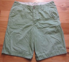 HOLLISTER Green Board Shorts Men&#39;s size (W34) Flat Front Button-Fly - $30.00