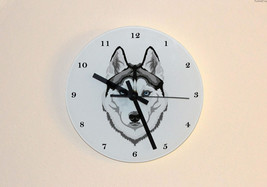 Siberian Husky, wall clock with dog, hanging home decoration - £20.55 GBP