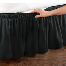 Elastic Bed Skirt Wrap Bedding Adjustable No Lifting Mattress  15 Colors 2 Sizes - £21.53 GBP