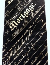 Mortgage Real Estate Realtor Black Silk Tie Office Business Sales Lender Planner - £27.12 GBP