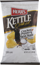 Herr&#39;s Cracked Pepper &amp; Sea Salt Kettle Cooked Potato Chips, 7.5 oz. Bags - $30.64+