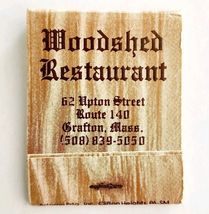Woodshed Restaurant Vintage Matchbook Massachusetts Matches Unstruck E19D - $28.01 CAD