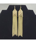 Arrow Shape Southwestern Motif Chain Tassel Chandelier Pierced Earrings ... - $19.74 CAD
