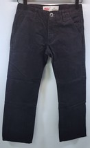 L) Boys Levi&#39;s 505 Size 8 Regular Cotton Velour Black Pants W24&quot; x L22&quot; - $11.87