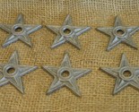 6 Cast Iron Stars Washer Texas Lone Star Ranch 3&quot; Primitive Raw Craft De... - £14.37 GBP