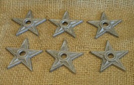 6 Cast Iron Stars Washer Texas Lone Star Ranch 3&quot; Primitive Raw Craft De... - £14.14 GBP