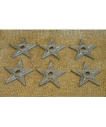 6 Cast Iron Stars Washer Texas Lone Star Ranch 3&quot; Primitive Raw Craft De... - £14.14 GBP