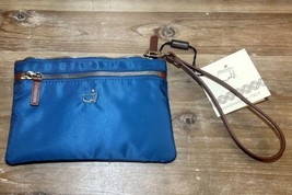 Masters Blue Zip Clutch Purse Wristlet Augusta National Golf Italy - £149.83 GBP