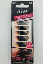 Kiss Dress 22 Nail Polish Strips 58107 KDE03 Eyelet Rainbow Swirl Jewele... - $6.99