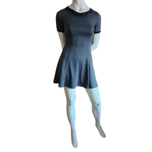 H&amp;M Divided Fit &amp; Flare Dress Women Size 6 Gray Knit Short Sleeve Pullover - $11.88