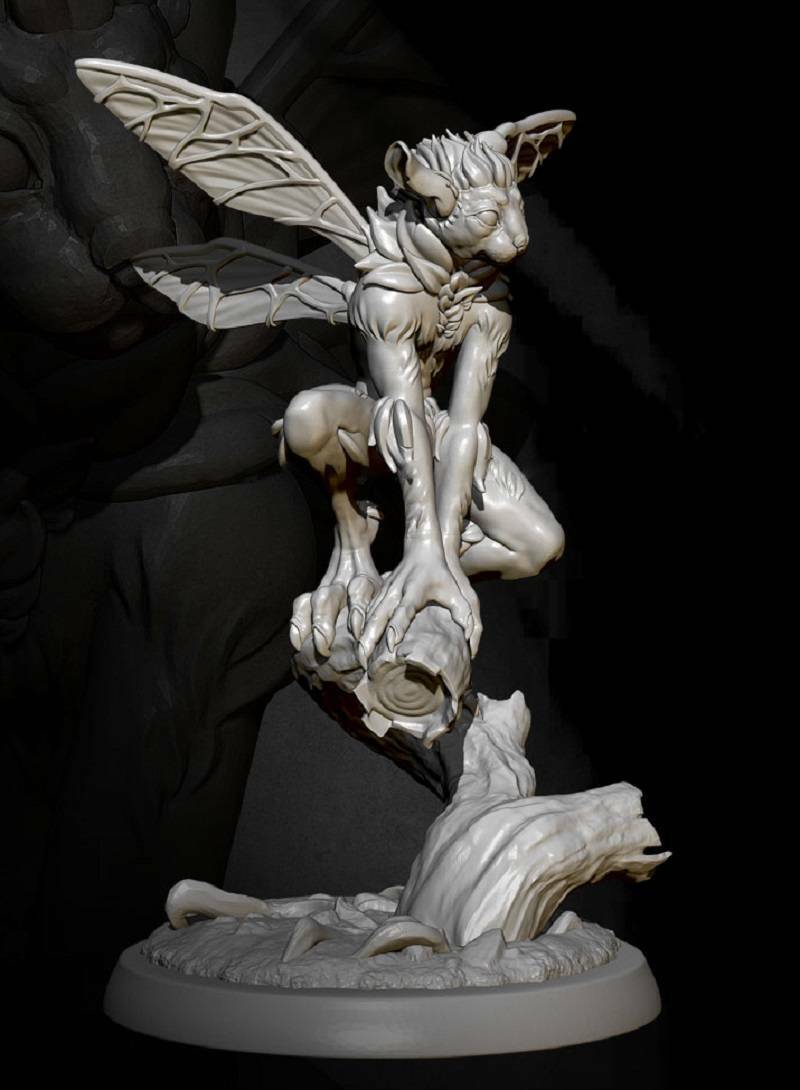 1/24 Resin Model Kit Flying Squirrel Fairy Tales Unpainted