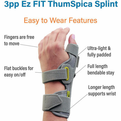 3pp Ez Fit Thumb Spica Splint Universal One Size Item image 6