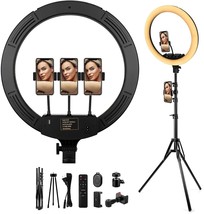 Oldshark Ring Light with Tripod Stand, 18&quot; Oldshark Selfie Ring Light w Remote - £67.79 GBP