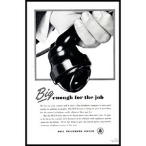 1940 Bell Telephone System Vintage Print Ad Black Receiver Hand Wall Art Photo - $11.97