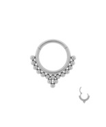 Stainless Steel Hinge Septum Clicker with Multi Balls - £12.49 GBP