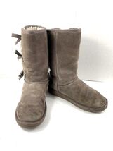 Koolaburra by UGG Boots Big Girls 5 M Victoria Bow Shoes Grey Suede Wint... - €21,24 EUR